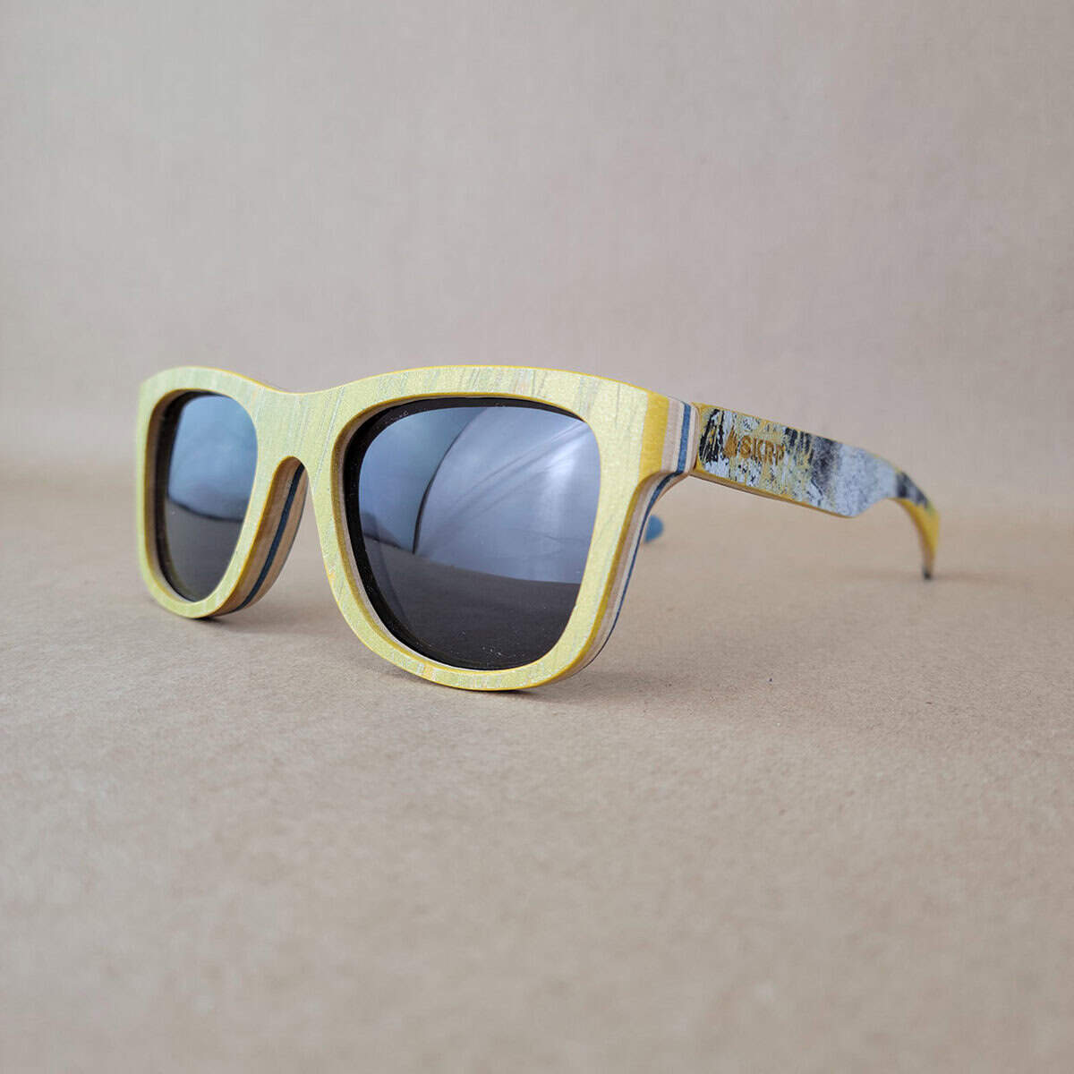 Recycled Wooden Skateboard Sunglasses (Wayfarer style)