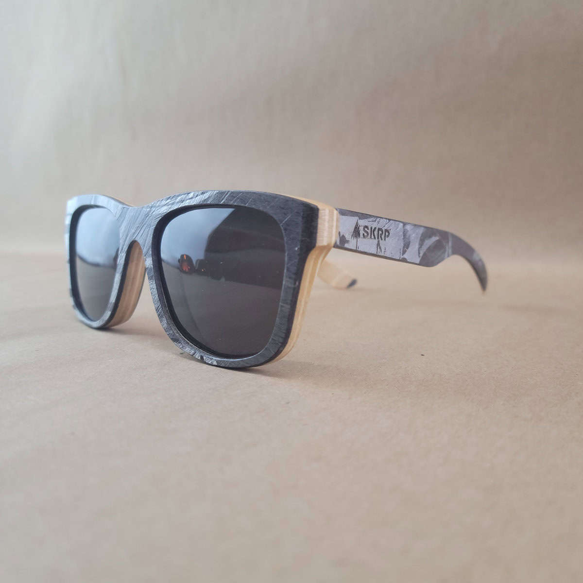 Recycled Wooden Skateboard Sunglasses (Wayfarer style)