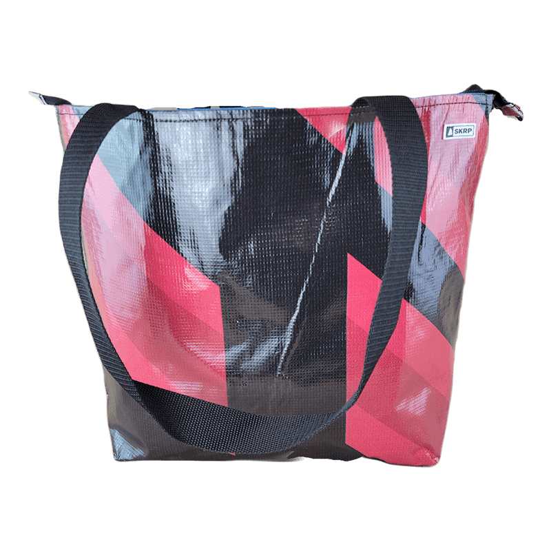 Zippered Tote Bag - Made from Recycled Billboards