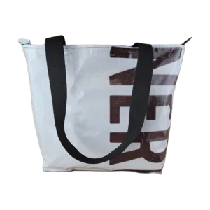 Zippered Tote Bag - Made from Recycled Billboards