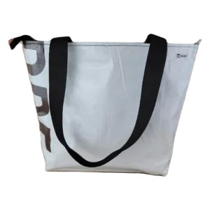 Zippered Tote Bag - Made from Recycled Billboards
