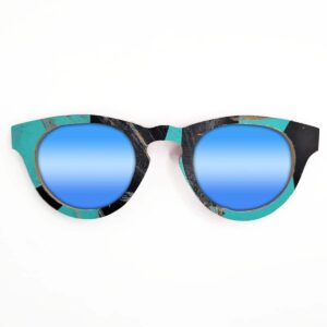 Cat Eye Style Recycled Wooden Skateboard Glasses