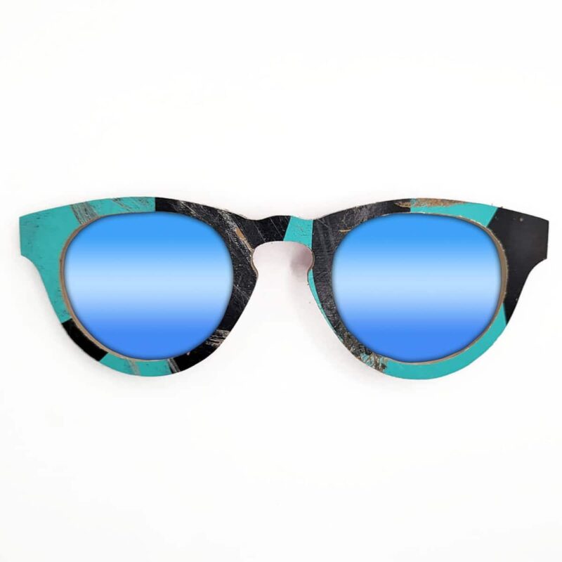 Cat Eye Style Recycled Wooden Skateboard Glasses