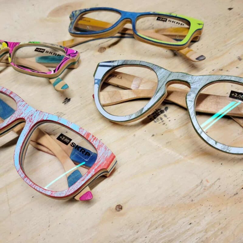 Recycled Skateboard Reading Frames (Cat Eye)