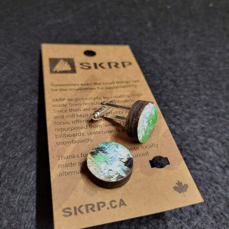 Recycled Skateboard Cufflinks