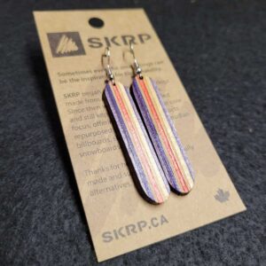 Recycled Skateboard Dangle Earrings