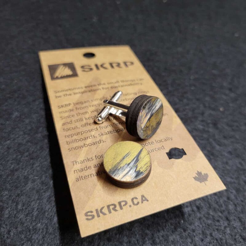 Recycled Skateboard Cufflinks