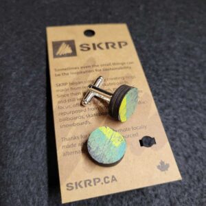 Recycled Skateboard Cufflinks