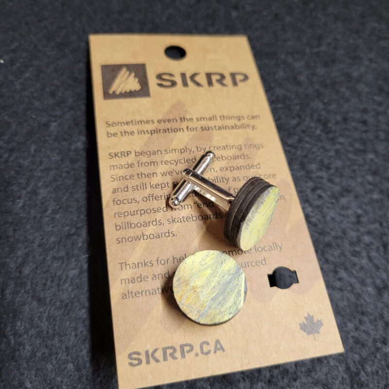 Recycled Skateboard Cufflinks