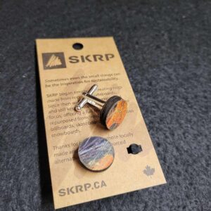 Recycled Skateboard Cufflinks