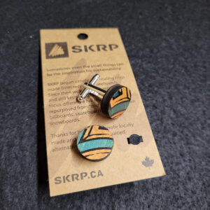 Recycled Skateboard Cufflinks