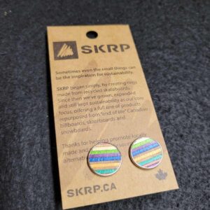 Recycled Skateboard Circular Stud Earrings