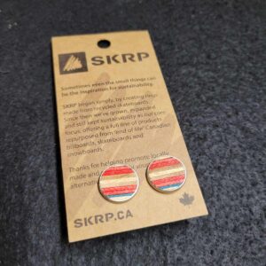 Recycled Skateboard Circular Stud Earrings