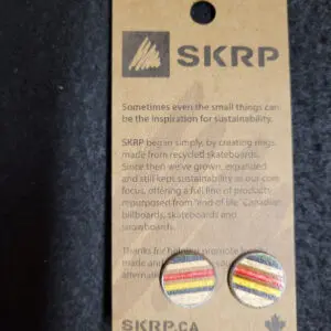 Recycled Skateboard Circular Stud Earrings