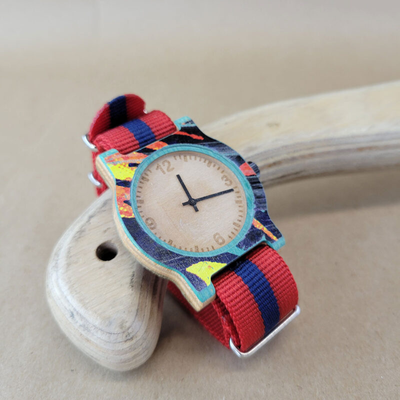 Recycled Wooden Skateboard Watch