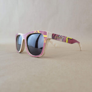 Recycled Wooden Skateboard Sunglasses (Wayfarer style)