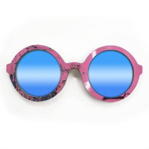 Iris Style Recycled Wooden Skateboard Glasses