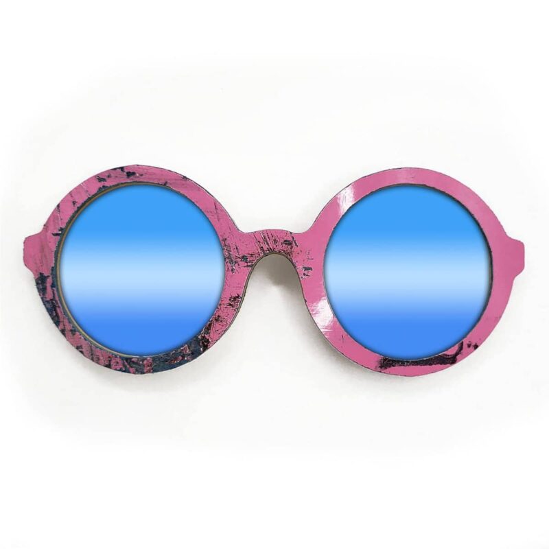 Iris Style Recycled Wooden Skateboard Glasses