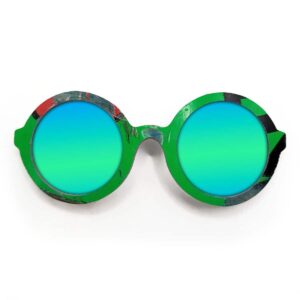 Iris Style Recycled Wooden Skateboard Glasses