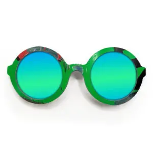 Iris Style Recycled Wooden Skateboard Glasses