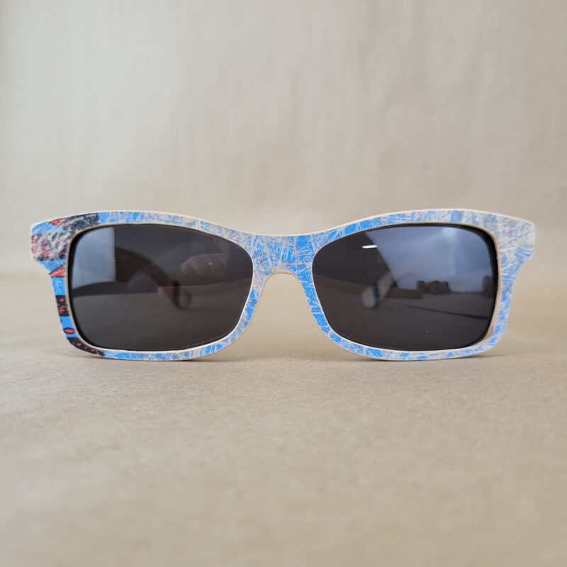 Recycled Wooden Skateboard Sunglasses (Fox style)