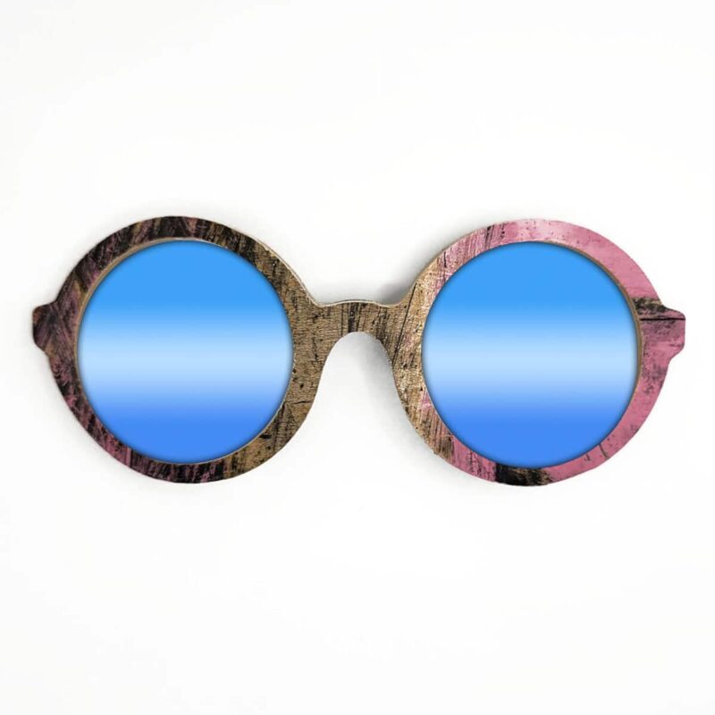 Iris Style Recycled Wooden Skateboard Glasses