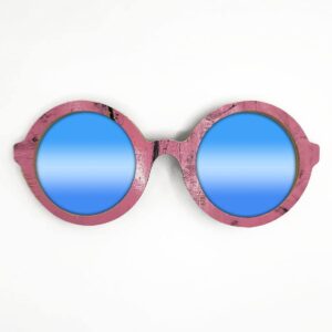 Iris Style Recycled Wooden Skateboard Glasses