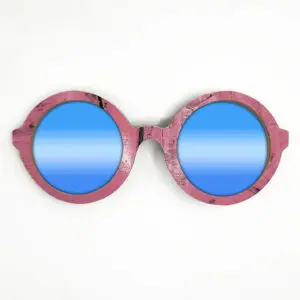 Iris Style Recycled Wooden Skateboard Glasses