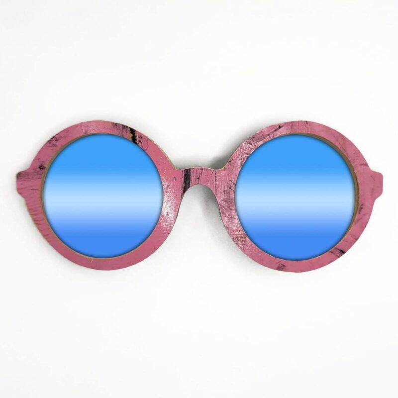 Iris Style Recycled Wooden Skateboard Glasses
