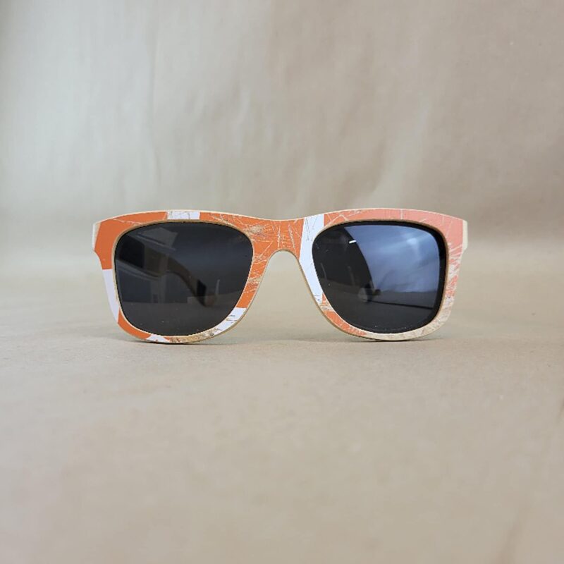 Recycled Wooden Skateboard Sunglasses (Wayfarer style)