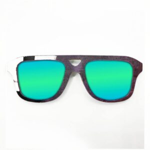 Aviator Style Recycled Wooden Skateboard Glasses