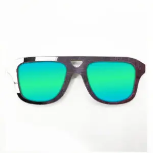 Aviator Style Recycled Wooden Skateboard Glasses