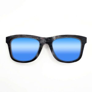 Wayfarer Style Recycled Wooden Skateboard Glasses