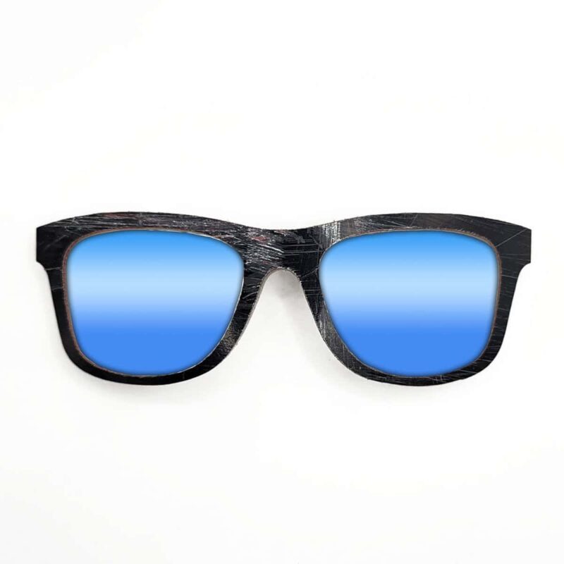 Wayfarer Style Recycled Wooden Skateboard Glasses