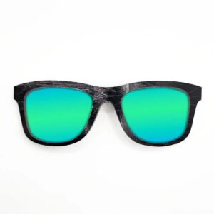 Wayfarer Style Recycled Wooden Skateboard Glasses