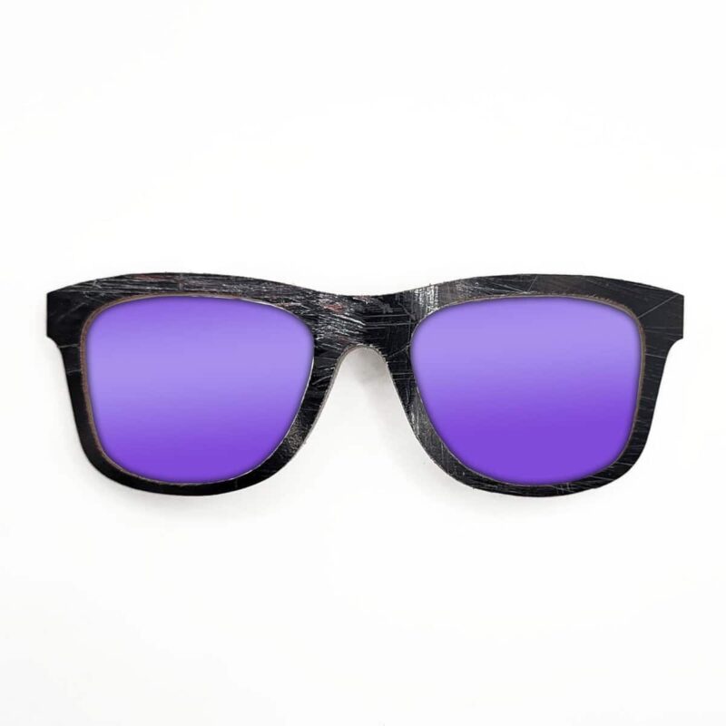 Wayfarer Style Recycled Wooden Skateboard Glasses