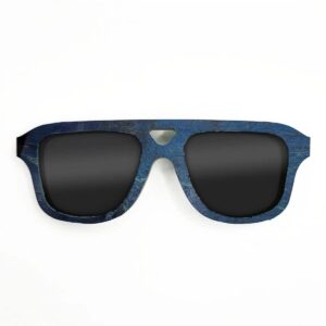 Aviator Style Recycled Wooden Skateboard Glasses