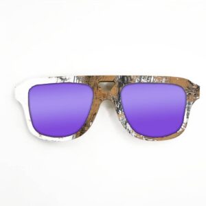 Aviator Style Recycled Wooden Skateboard Glasses
