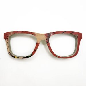 Wayfarer Style Recycled Wooden Skateboard Glasses