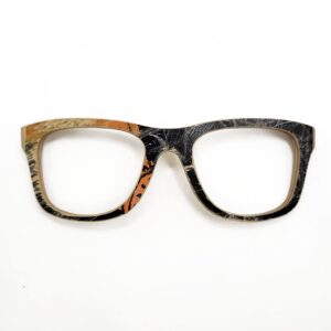Wayfarer Style Recycled Wooden Skateboard Glasses (Small)