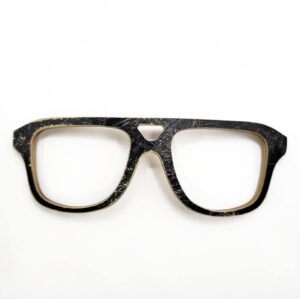 Aviator Style Recycled Wooden Skateboard Glasses