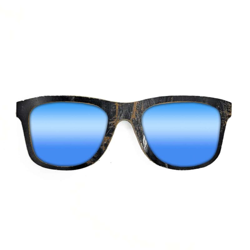 Wayfarer Style Recycled Wooden Skateboard Glasses