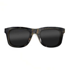 Wayfarer Style Recycled Wooden Skateboard Glasses