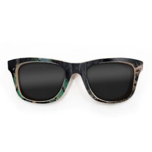 Wayfarer Style Recycled Wooden Skateboard Glasses (Large)