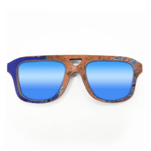 Aviator Style Recycled Wooden Skateboard Glasses