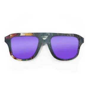 Aviator Style Recycled Wooden Skateboard Glasses
