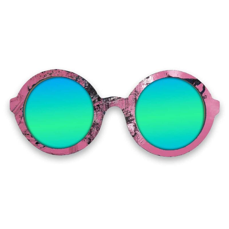 Iris Style Recycled Wooden Skateboard Glasses