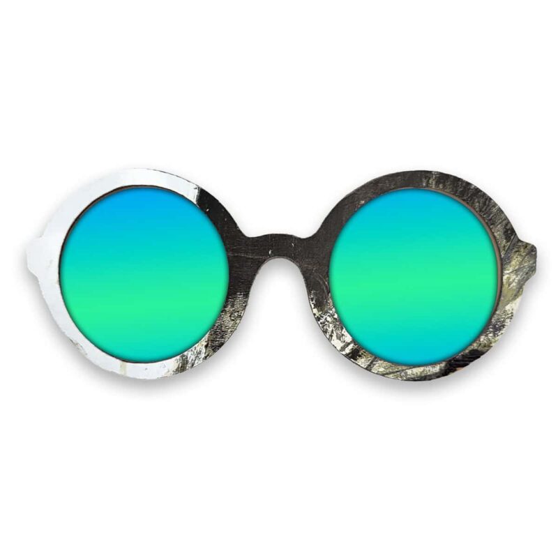 Iris Style Recycled Wooden Skateboard Glasses