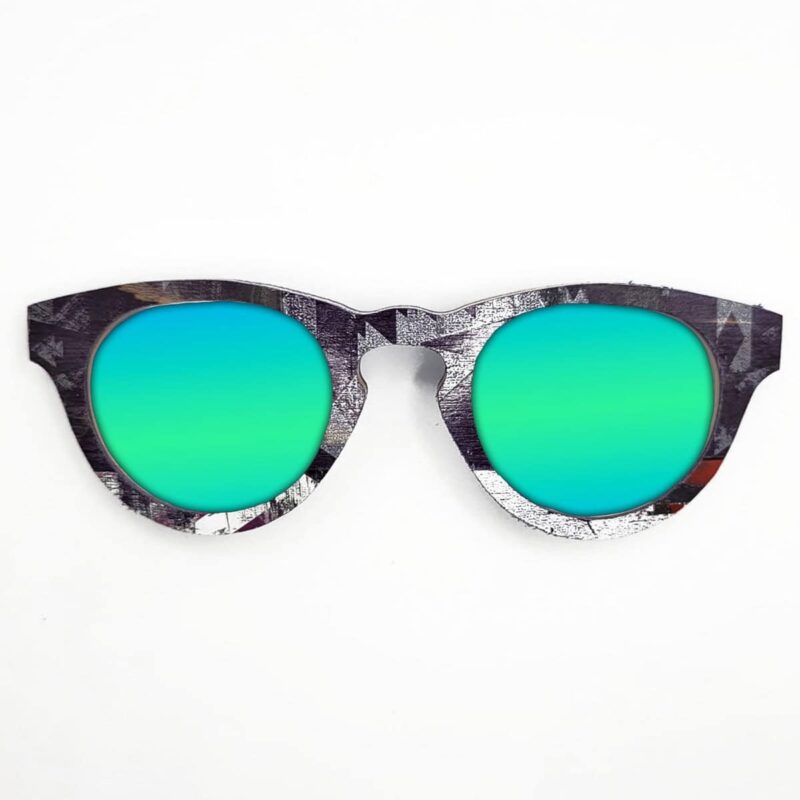 Cat Eye Style Recycled Wooden Skateboard Glasses