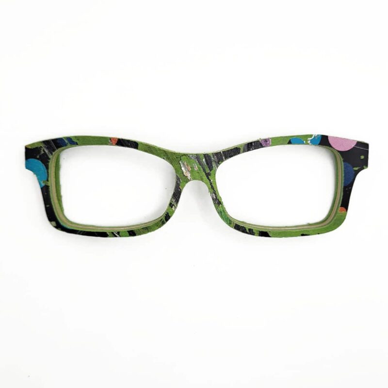 Fox Style Recycled Wooden Skateboard Glasses